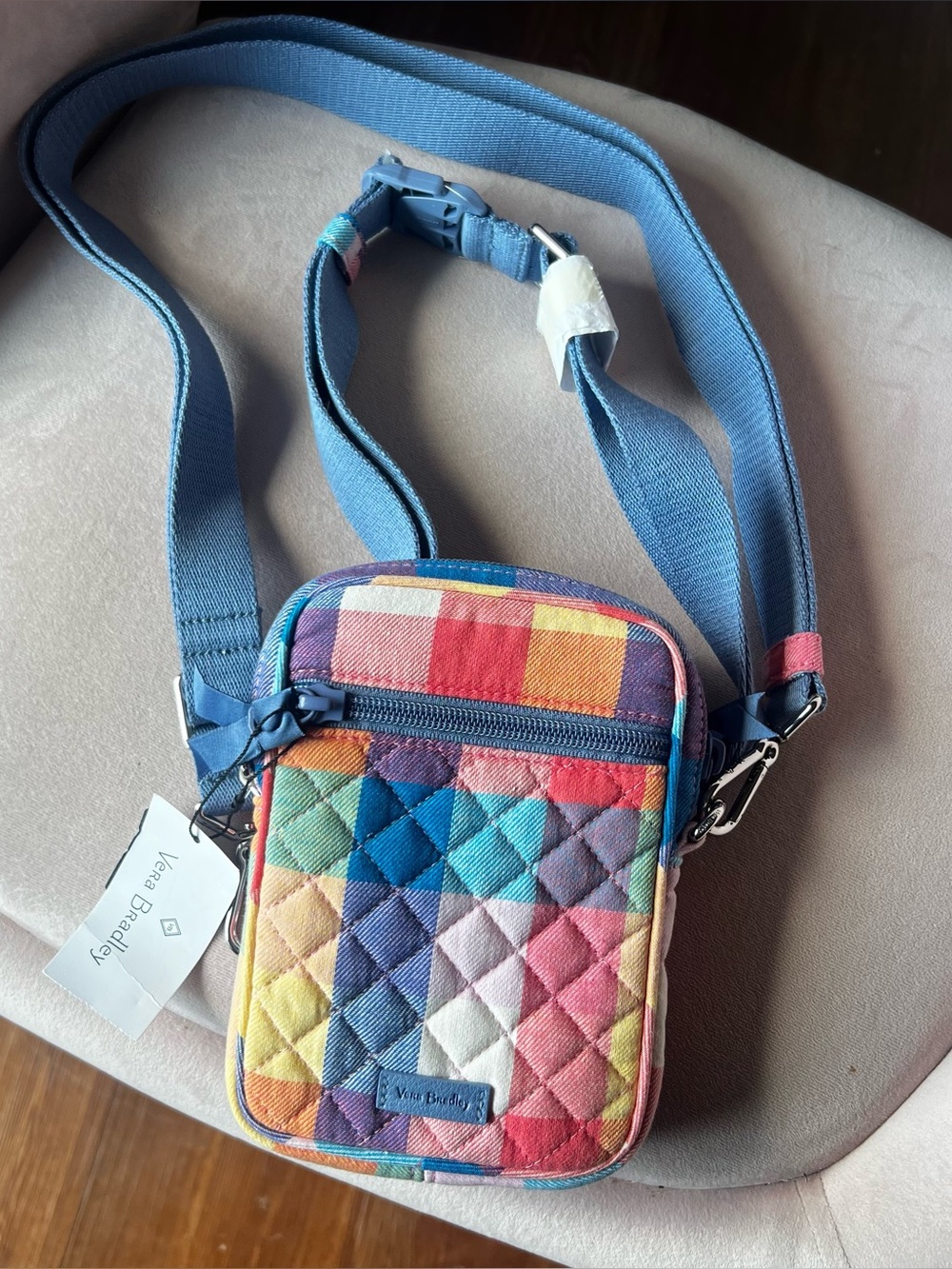NWT Vera Bradley Tropics Plaid RFID Small Convertible Crossbody - Belt bag/purse - Picture 6 of 9
